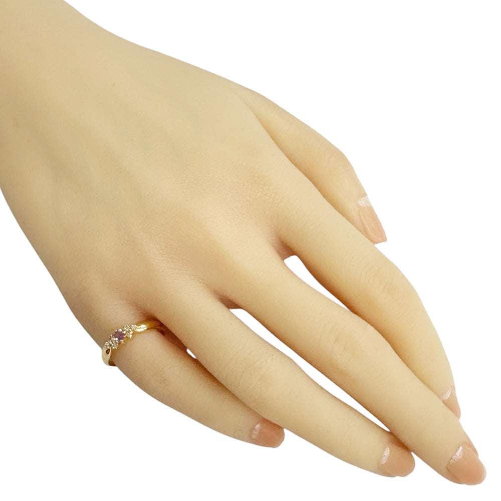 リング 指輪 11号 18金 K18イエローゴールド アメジスト レディース