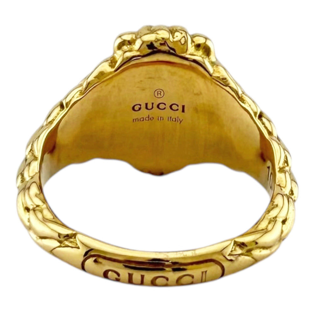 GUCCI グッチ ライオンヘッド リング 指輪 10号 18金 K18イエロー