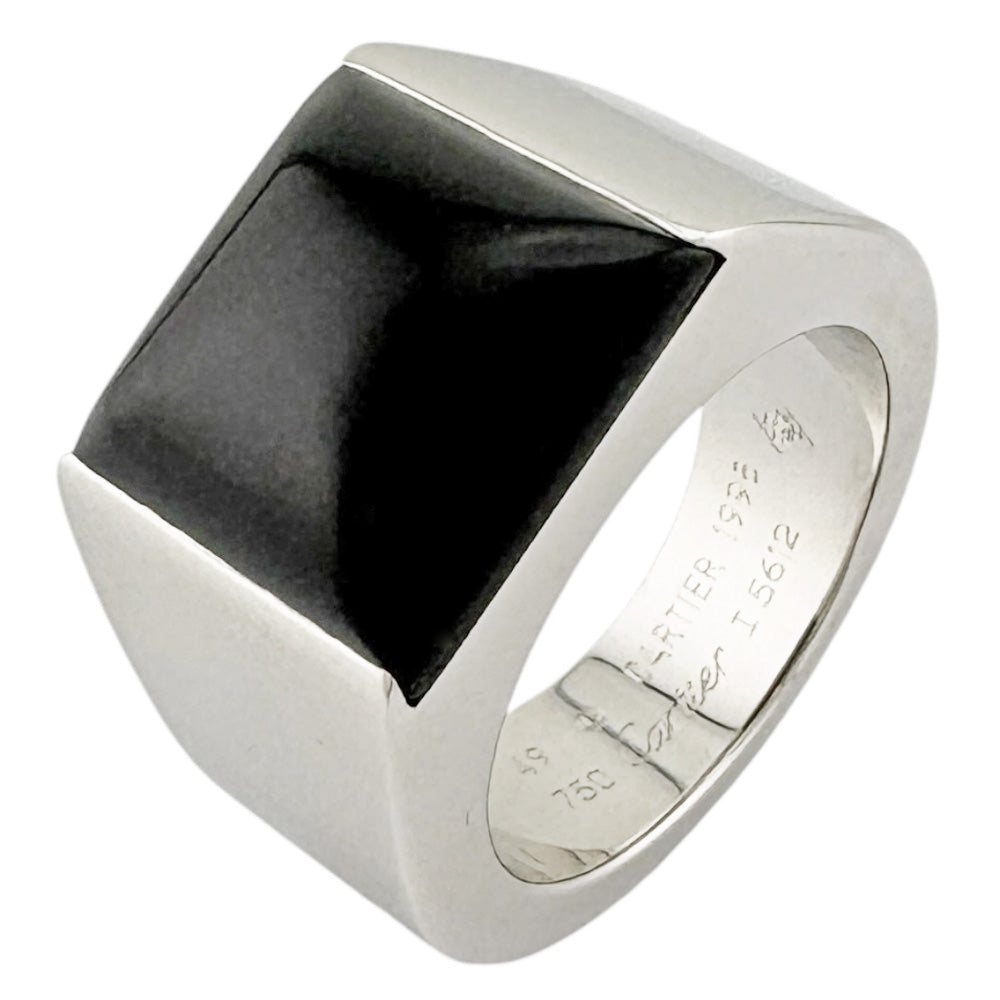 CARTIER カルティエ タンク リング 指輪 9号 18金 K18ホワイトゴールド