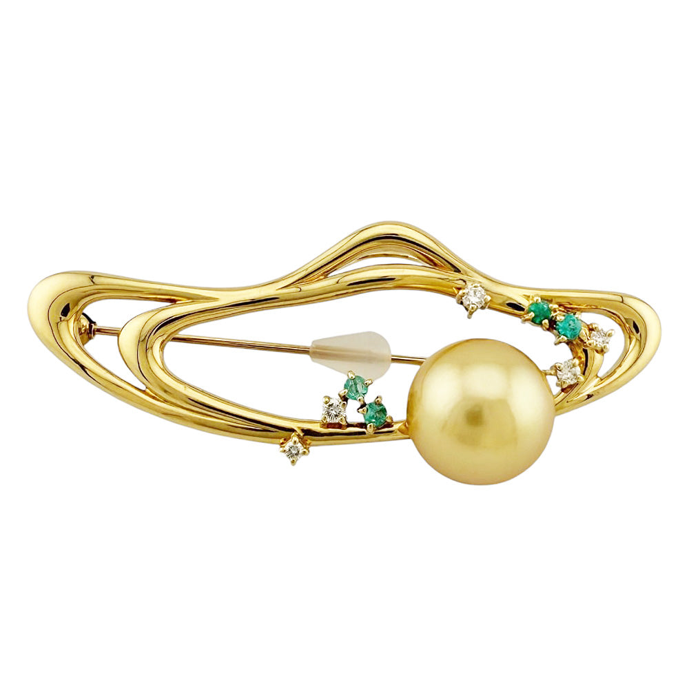 TASAKI タサキ ブローチ 18金 K18イエローゴールド パール レディース