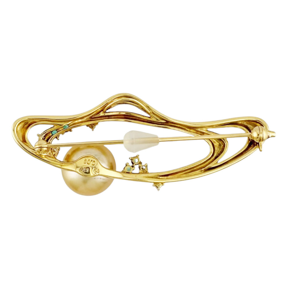 TASAKI タサキ ブローチ 18金 K18イエローゴールド パール レディース