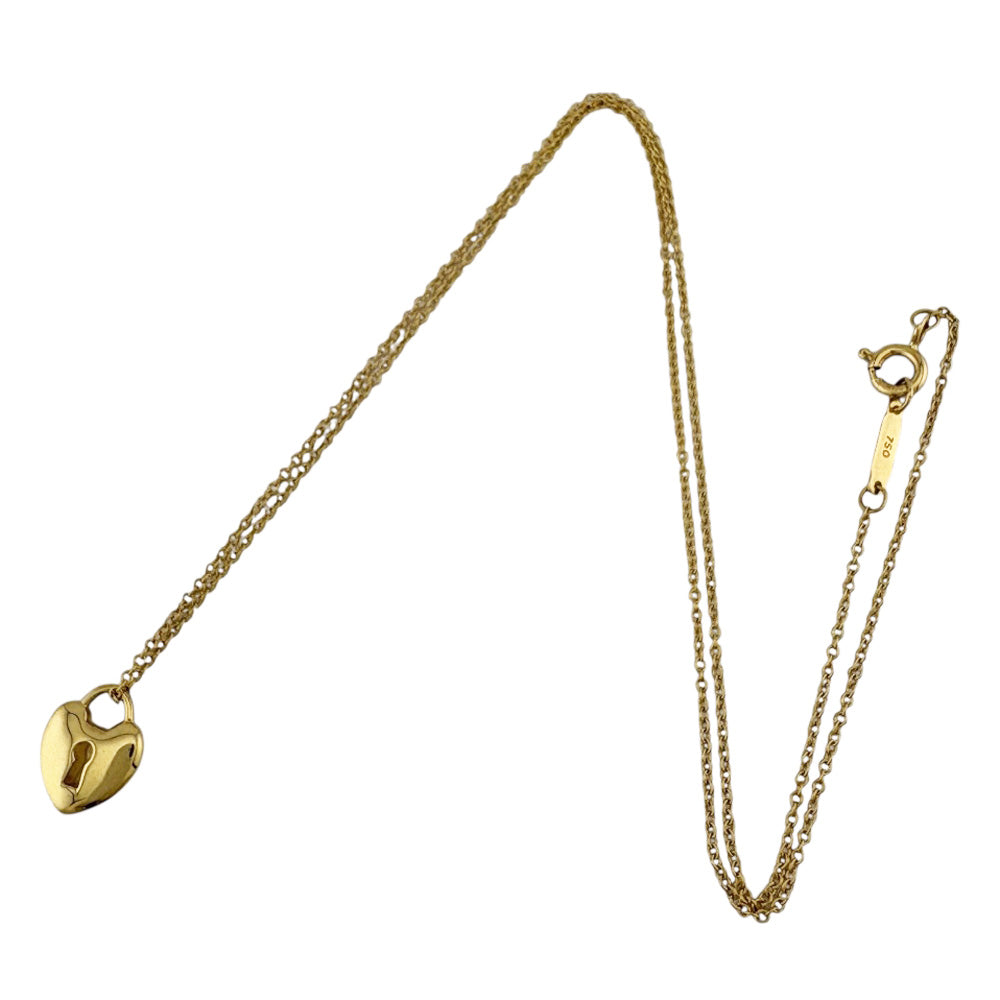 TIFFANY&Co. ティファニー ハートロック ネックレス 18金 K18