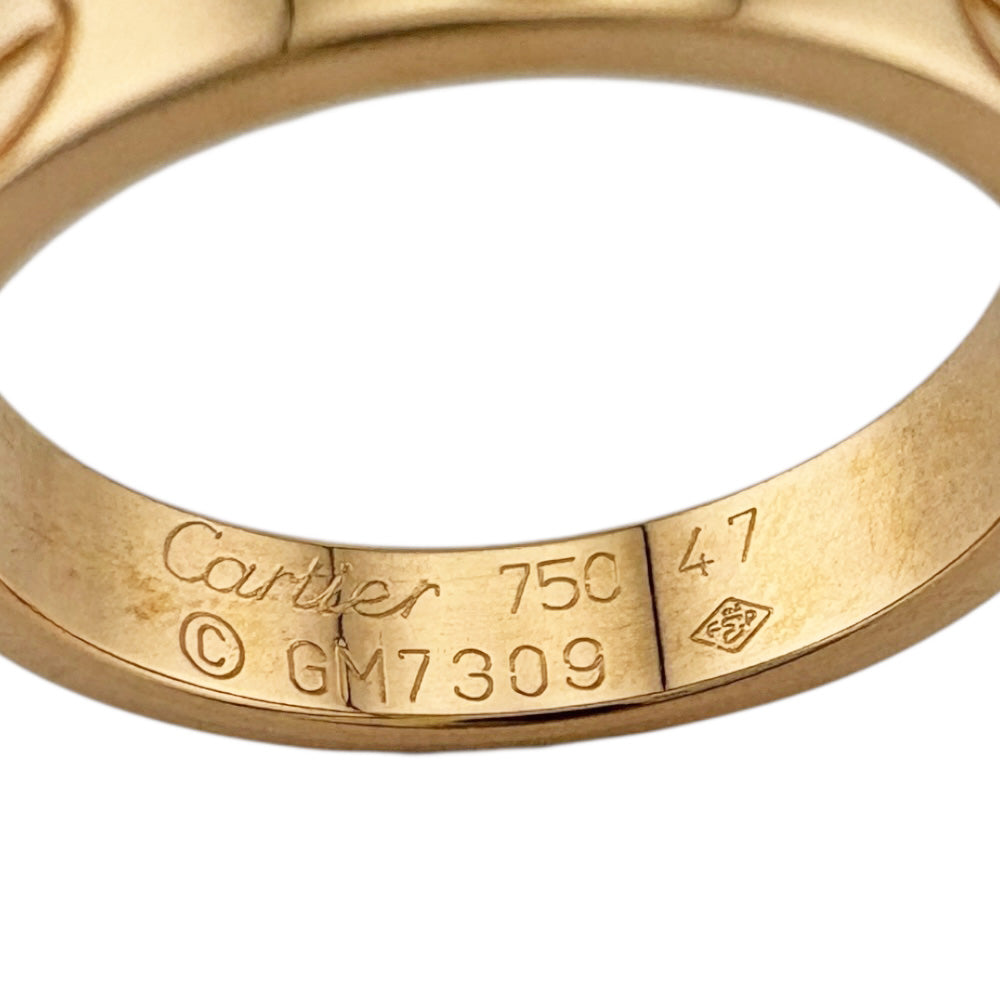 桜　カルティエ　ミニラブリング　イエローゴールド　美品！7号 CARTIER カルティエ ミニラブ リング 指輪 6号 18金 K18イエロー