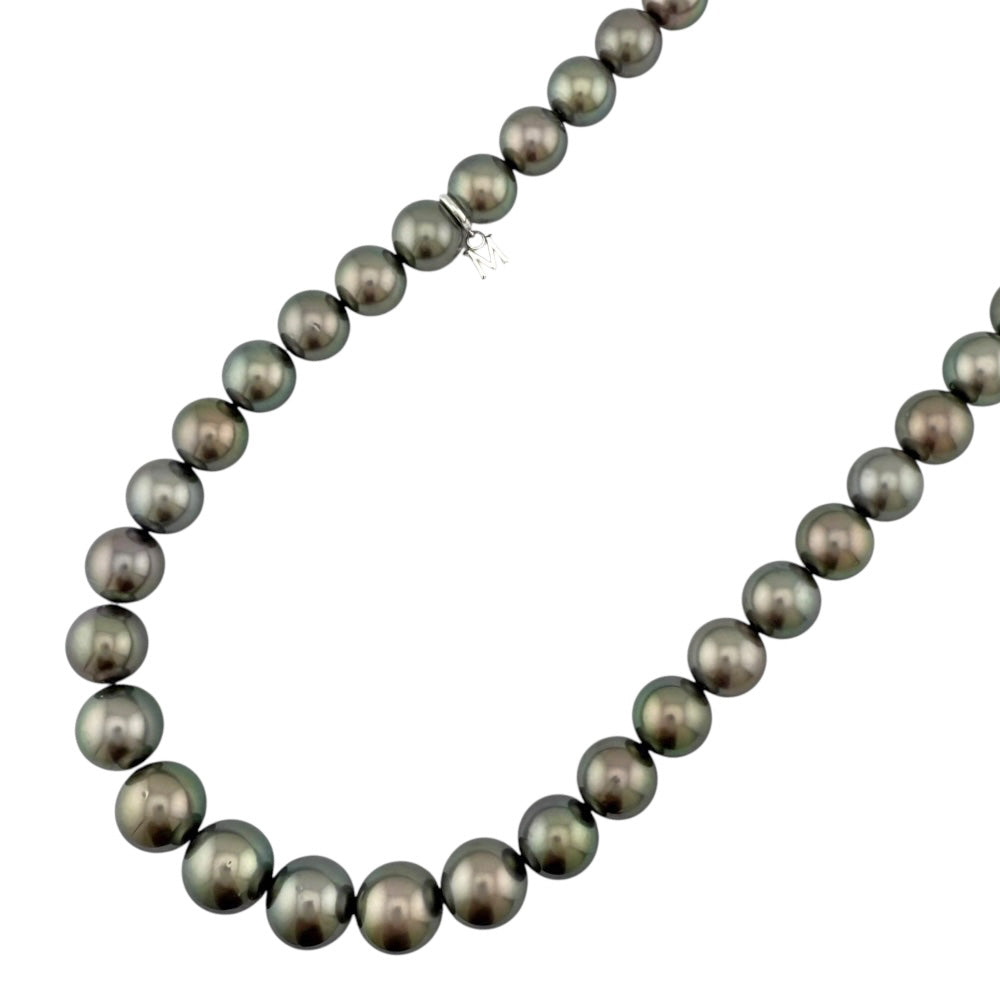 MIKIMOTO ミキモト ネックレス 18金 K18ホワイトゴールド 黒蝶パール