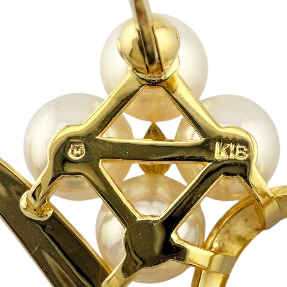 MIKIMOTO ミキモト ブローチ 18金 K18イエローゴールド アコヤパール