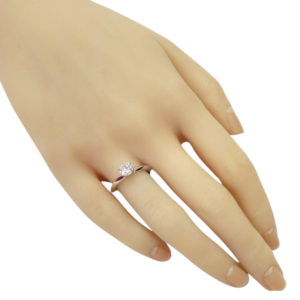 【ほぼ未使用】Tiffany & Co. プラチナ ソリティアリング TIFFANY&Co. ティファニー ソリティア リング 指輪 13号 Pt950プラチナ