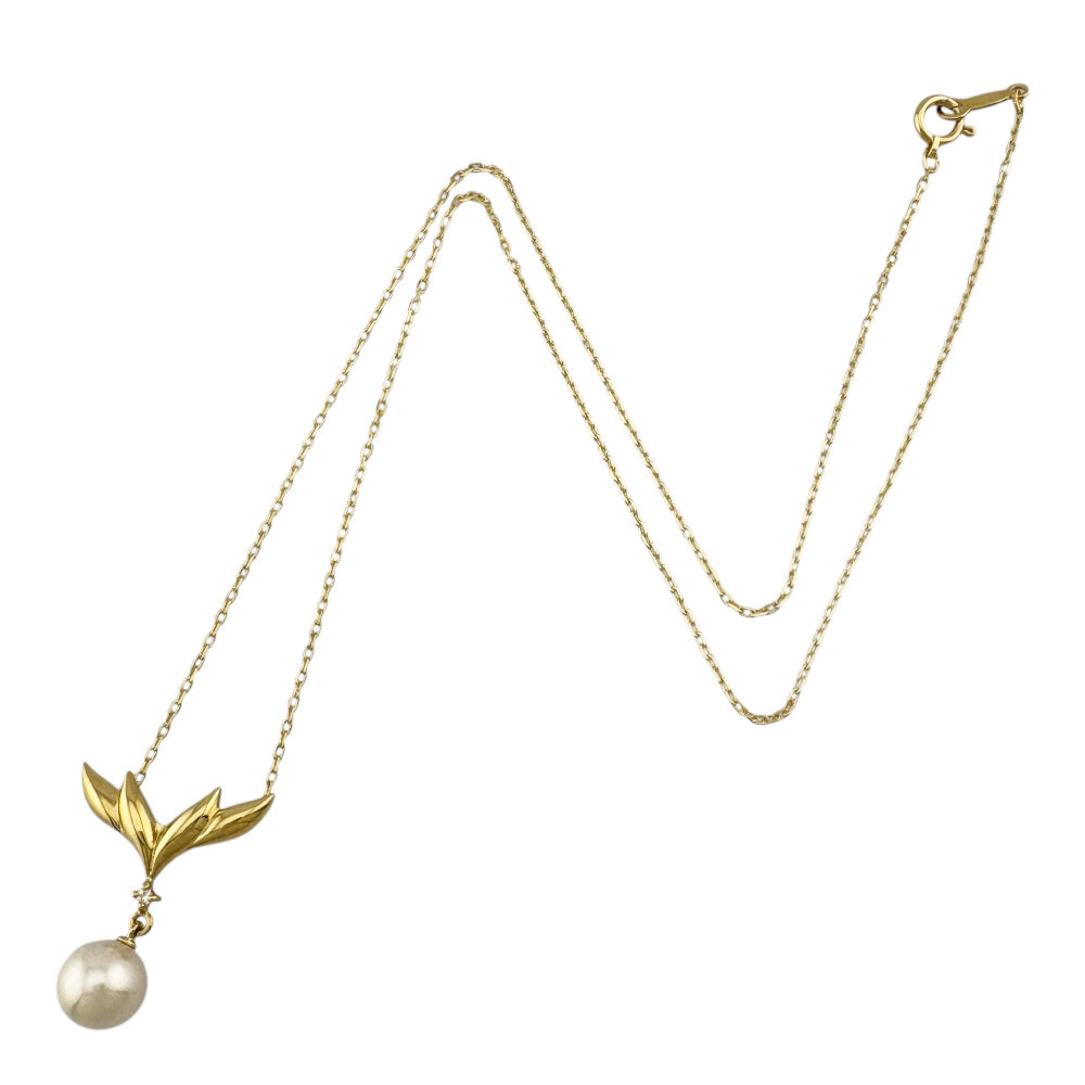 MIKIMOTO ミキモト ネックレス 18金 K18イエローゴールド アコヤ