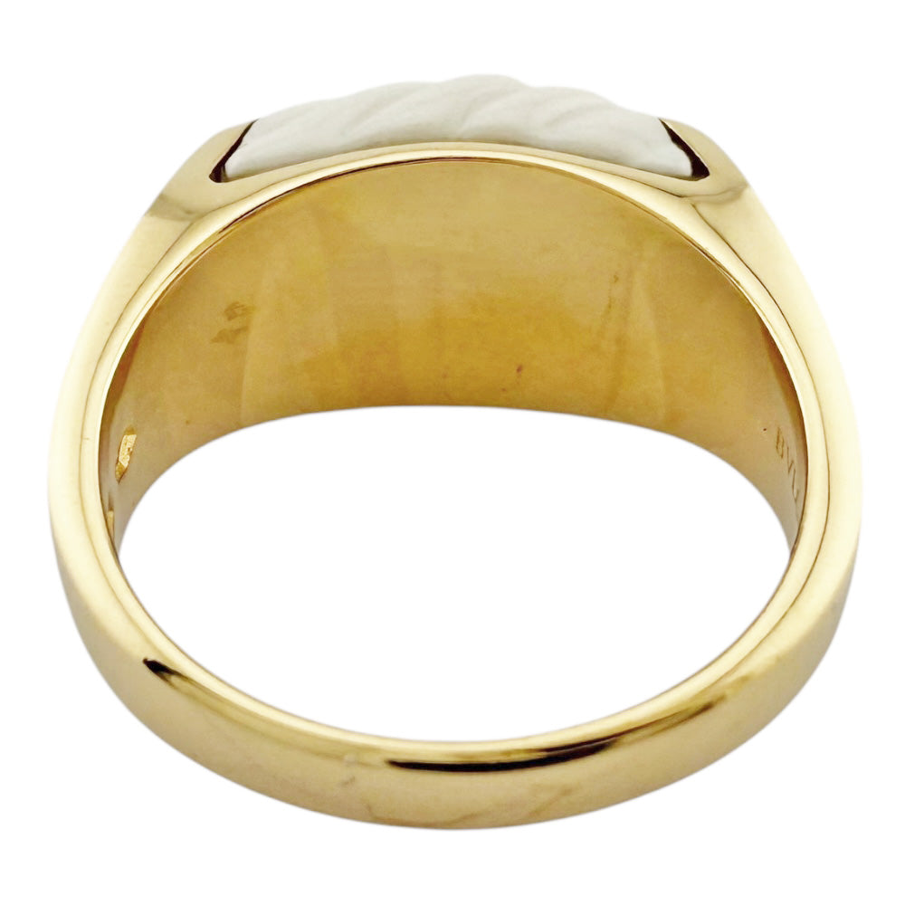 BVLGARI ブルガリ トロンケット ホワイトセラミック リング 指輪 19号