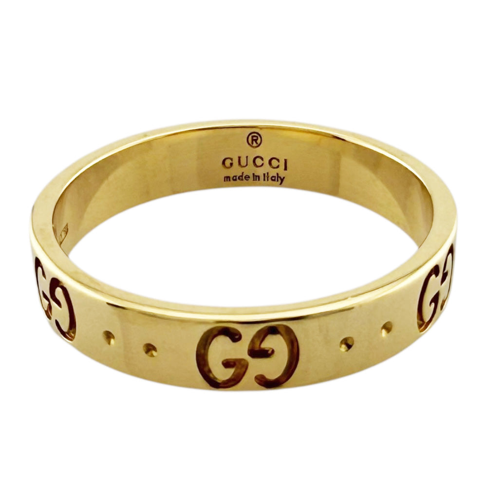 GUCCI グッチ アイコン リング 指輪 15号 18金 K18イエローゴールド