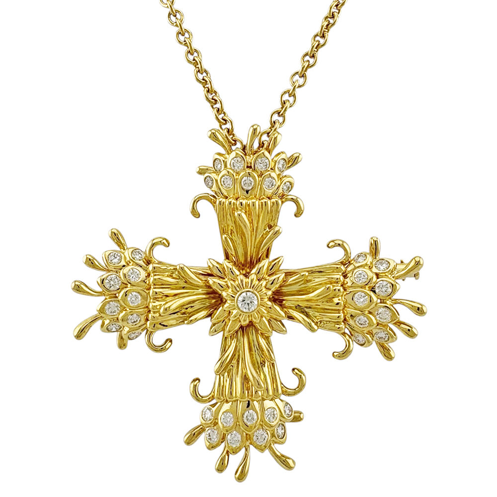 TIFFANY&Co. ティファニー マルチーズ クロスクリップ ネックレス 18金