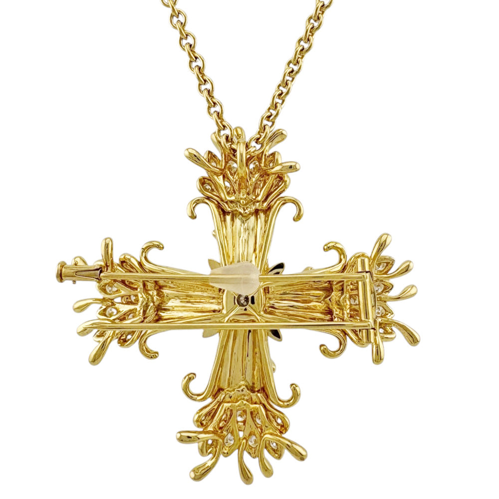 Tiffany & Co.ゴールド クロス ネックレス TIFFANY&CO ティファニー クロスネックレス YG イエローゴールド