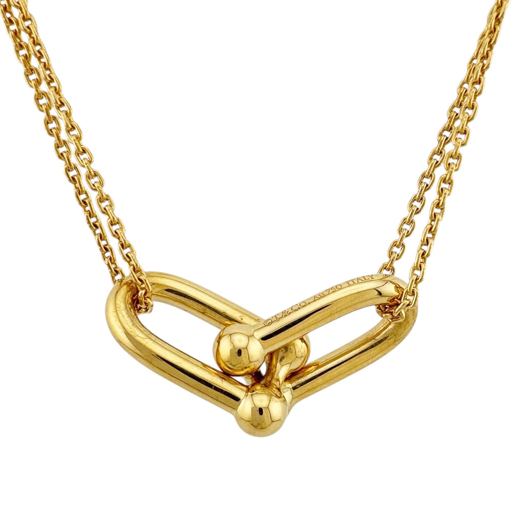 TIFFANY&Co. Tiffany Hardware Double Link Necklace 18K K18 Yellow