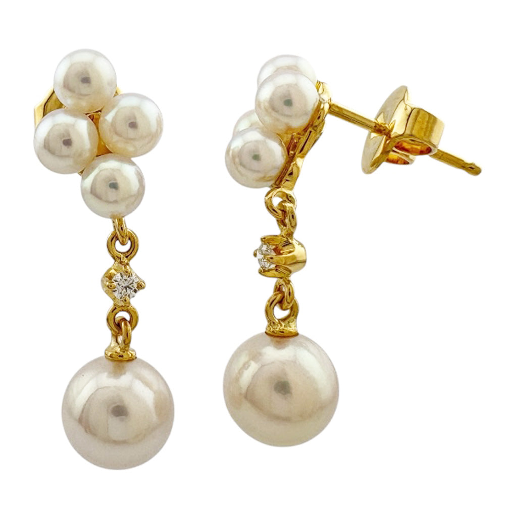 MIKIMOTO ミキモト ピアス 18金 K18イエローゴールド パール