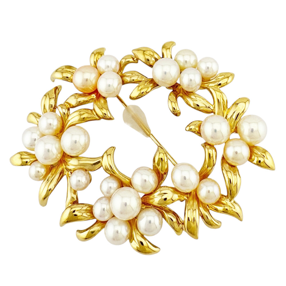 TASAKI タサキ ブローチ 18金 K18イエローゴールド パール レディース