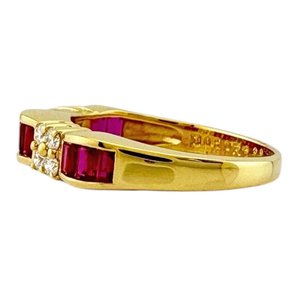 ミキモトルビーのリング MIKIMOTO ミキモト ルビーリング ダイヤリング PT950 プラチナ ルビー