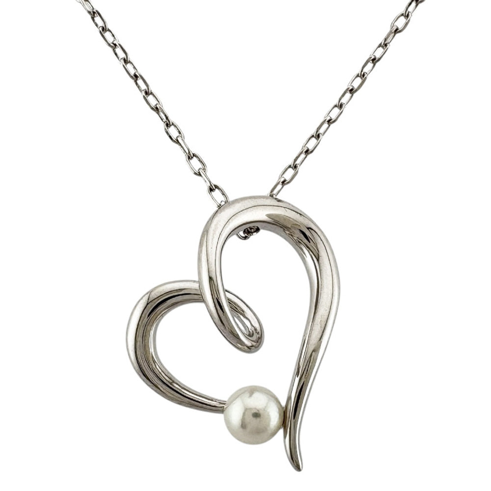 MIKIMOTO ミキモト ネックレス 18金 K18ホワイトゴールド パール