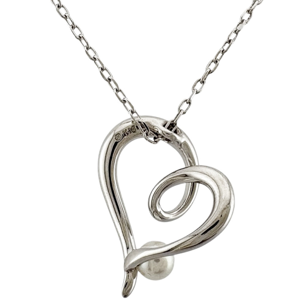 MIKIMOTO ミキモト ネックレス 18金 K18ホワイトゴールド パール