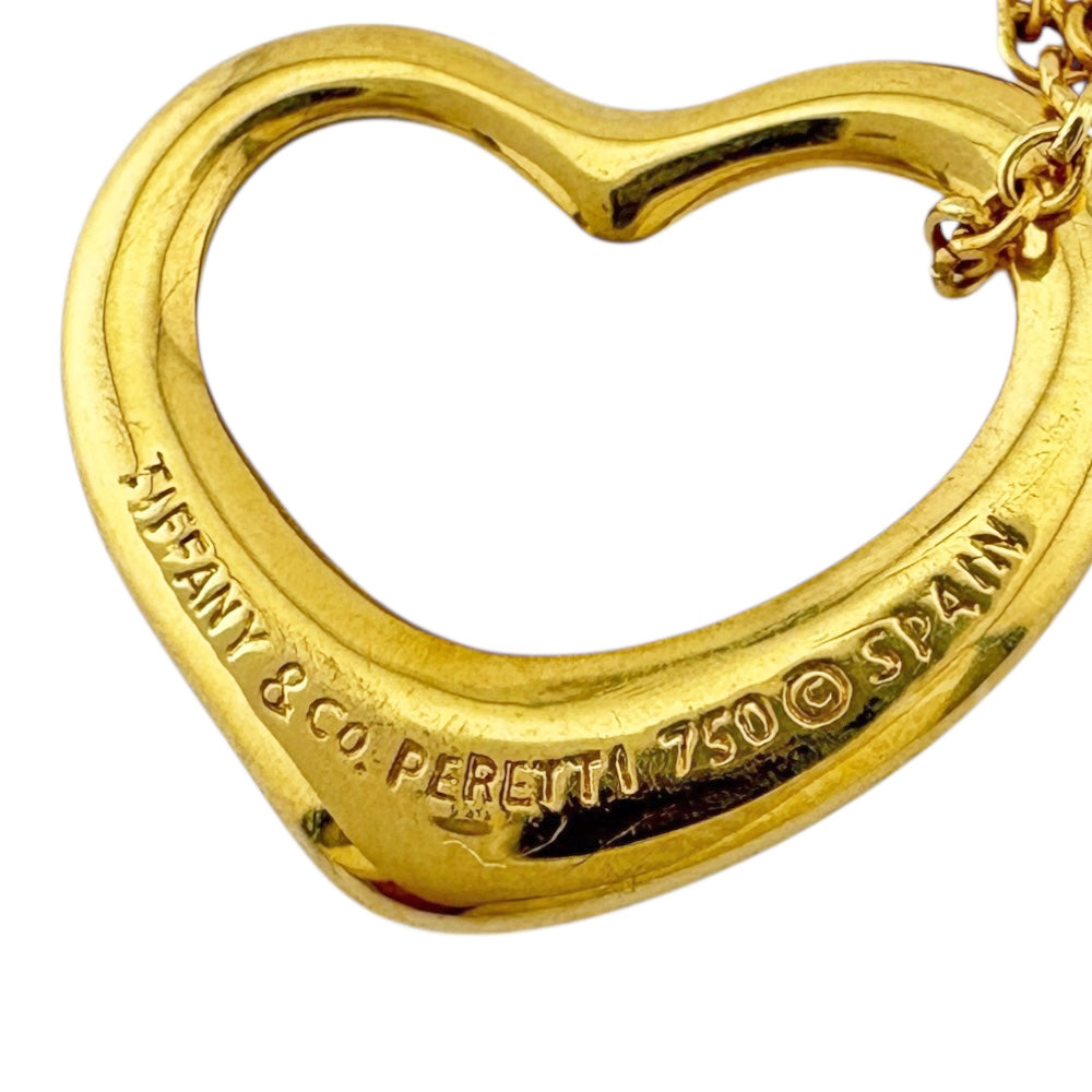 TIFFANY&Co. ティファニー オープンハート ネックレス 18金 K18