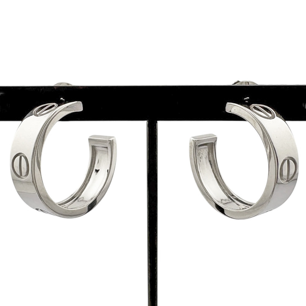 CARTIER カルティエ ラブ ピアス 18金 K18ホワイトゴールド ユニ