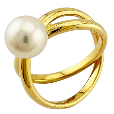 MIKIMOTO ミキモト リング 指輪 11.5号 18金 K18イエローゴールド