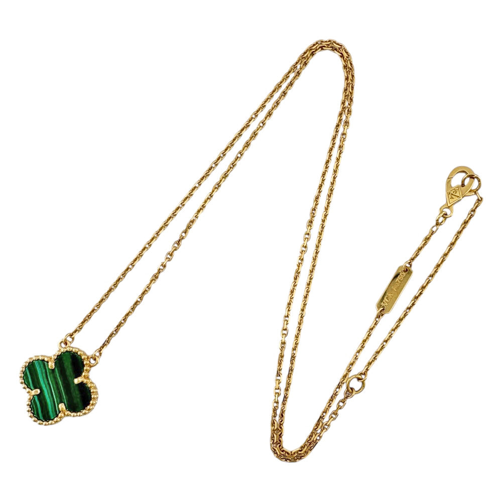 vancleef &arpels アルハンブラ ペンダント 18K マラカイト ヴィンテージ アルハンブラ ペンダント 18K イエローゴールド