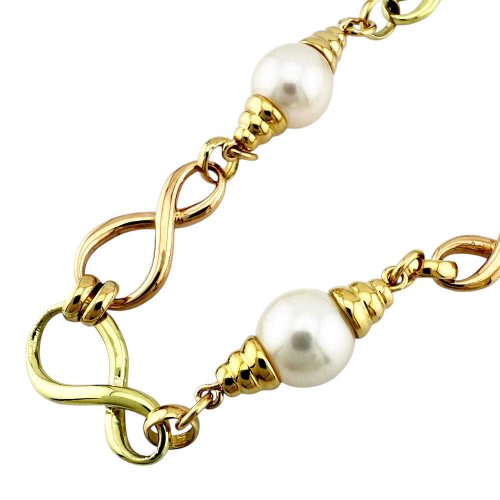 ミキモト　パールブレスレット　18金　メンテナンス済み MIKIMOTO ミキモト ブレスレット 18金 K18イエローゴールド パール