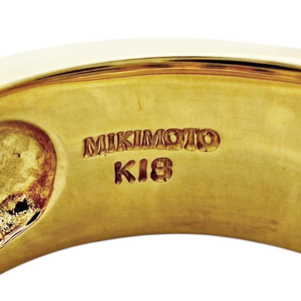 MIKIMOTO ミキモト リング 指輪 9号 18金 K18イエローゴールド