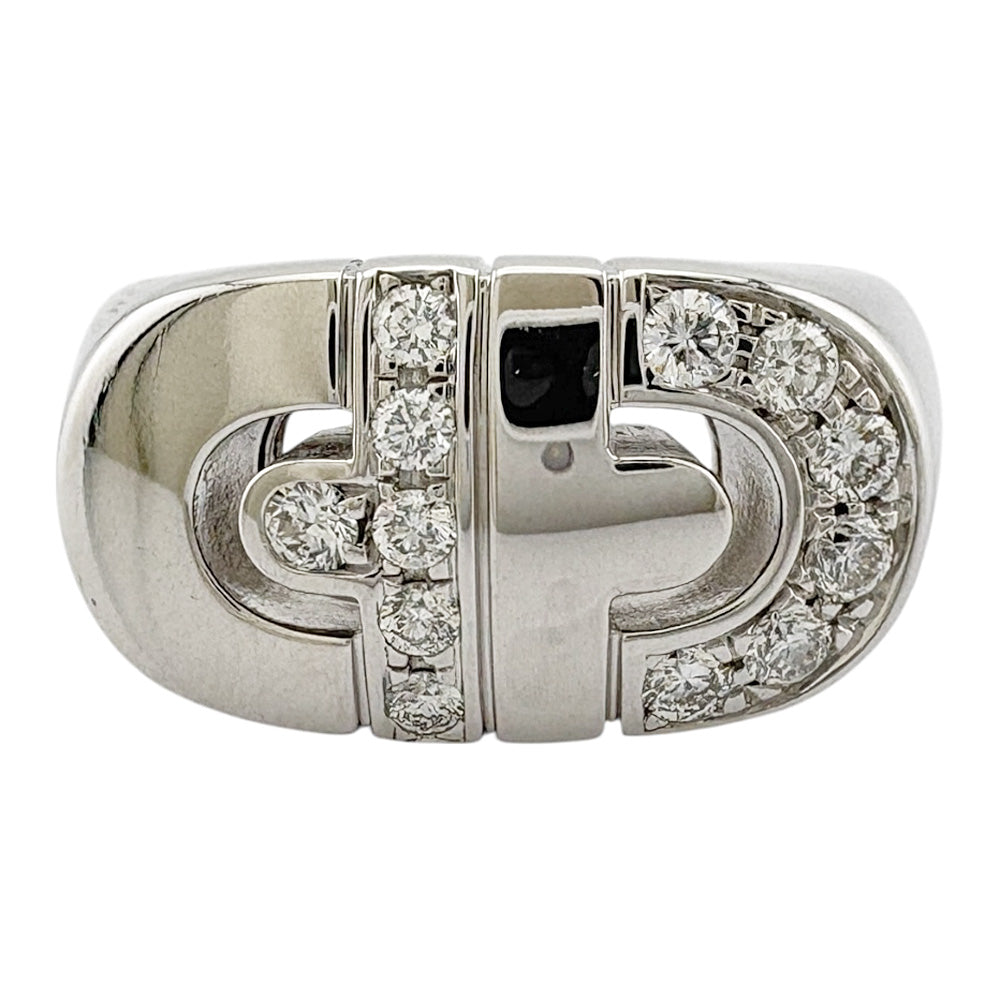 ブルガリ BVLGARI オープン パレンテシ ダイヤモンド リング 18号 BVLGARI ブルガリ パレンテシ リング 指輪 12号 18金 K18ホワイト