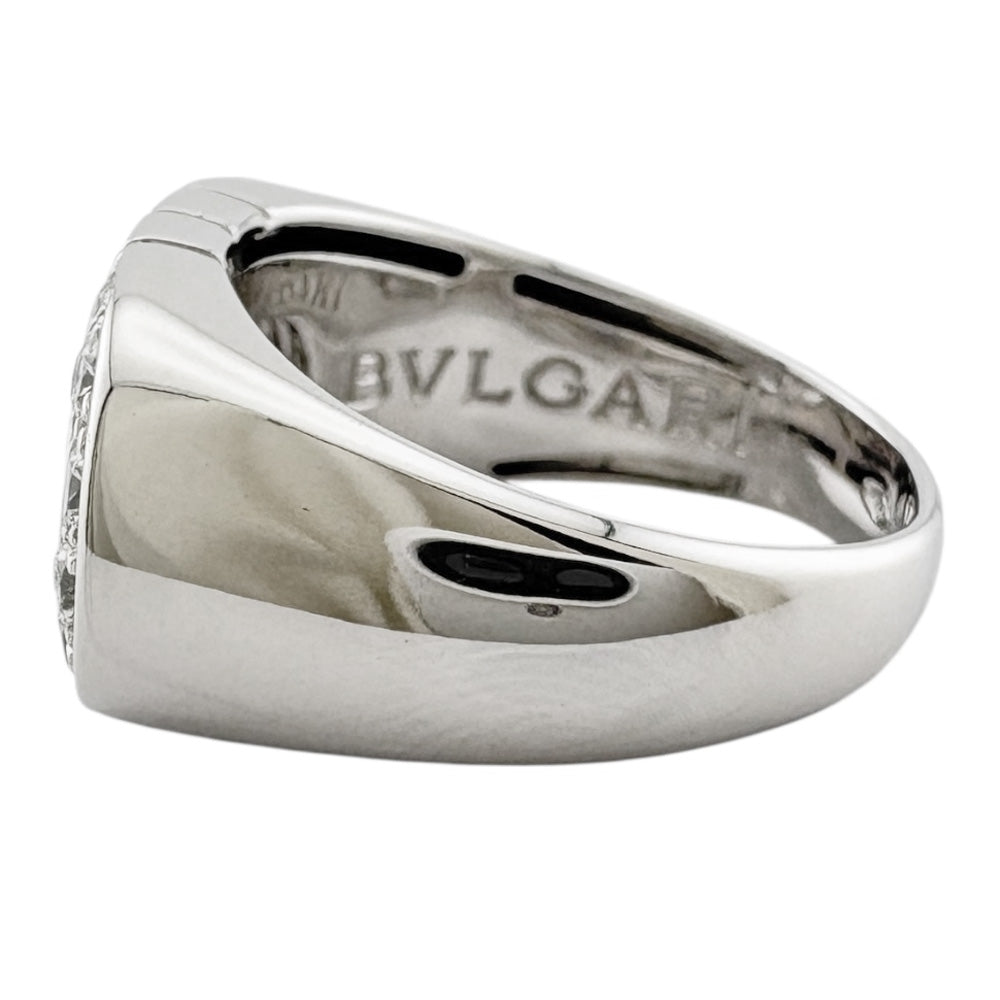 BVLGARI Bvlgari Parentesi Ring Size 12 18K K18 White Gold Diamond
