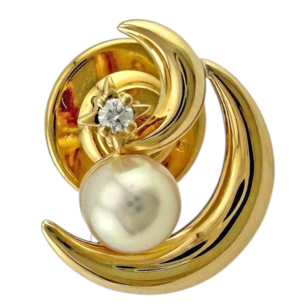 MIKIMOTO ミキモト ブローチ 18金 K18イエローゴールド