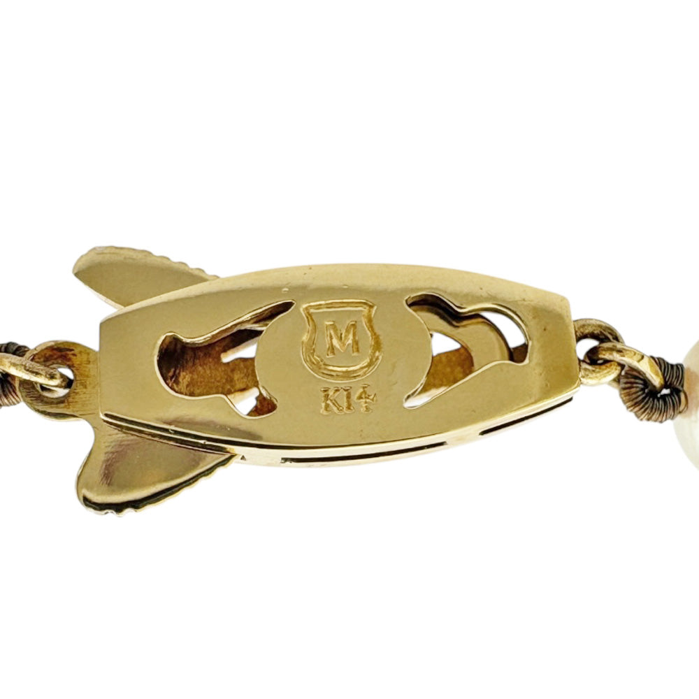 ミキモト　MIKIMOTO　K14YG　パール　ゴールド　12.5号　極美品 極美品 MIKIMOTO ミキモト K14YG パール ゴールド 12.5号 - メルカリ