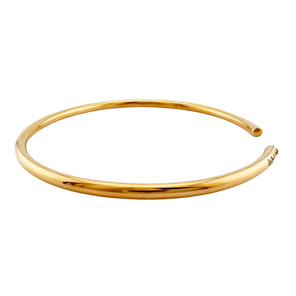 Tiffany & Co. ゴールドバングル ダイヤモンド付き Tiffany & Co. Lock ダイヤモンド バングル 18Kイエローゴールド