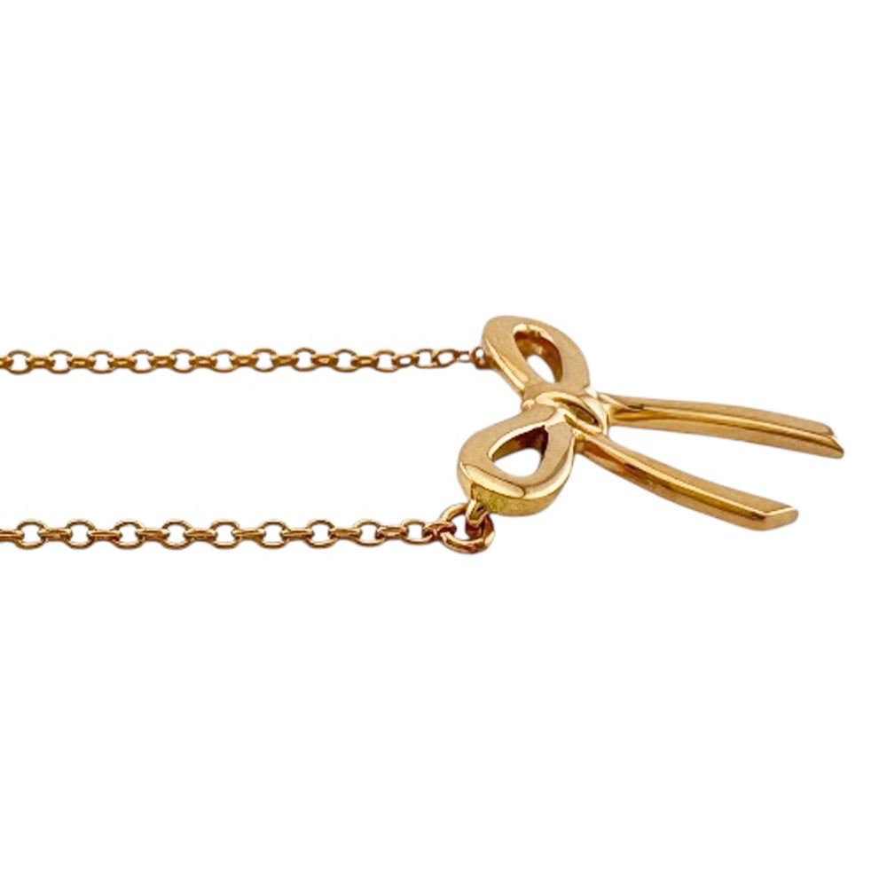 TIFFANY&Co. ティファニー ボウ ネックレス 18金 K18ピンクゴールド