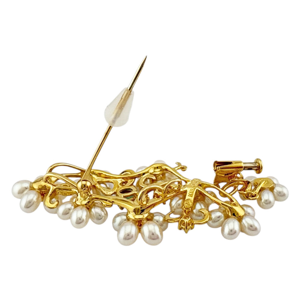 TASAKI タサキ ブローチ 18金 K18イエローゴールド トルマリン