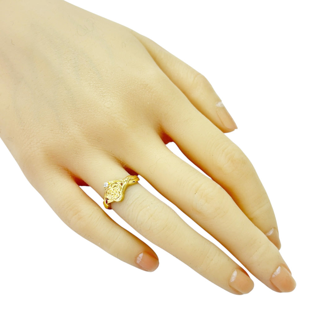 ミキモト指輪 7号 ダイヤモンド MIKIMOTO ミキモト リング 指輪 7号 18金 K18イエローゴールド