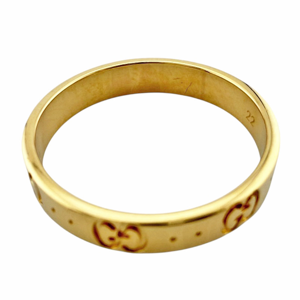 GUCCI グッチ アイコン リング 指輪 21号 18金 K18イエロー GUCCI グッチ アイコン リング 指輪 21号 18金 K18イエロー