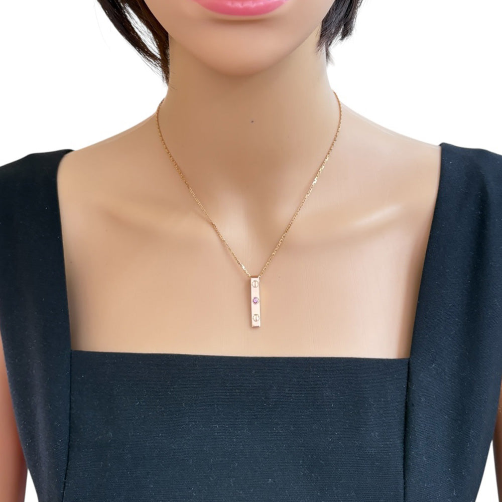 CARTIER カルティエ ラブプレート ネックレス 18金 K18ピンクゴールド