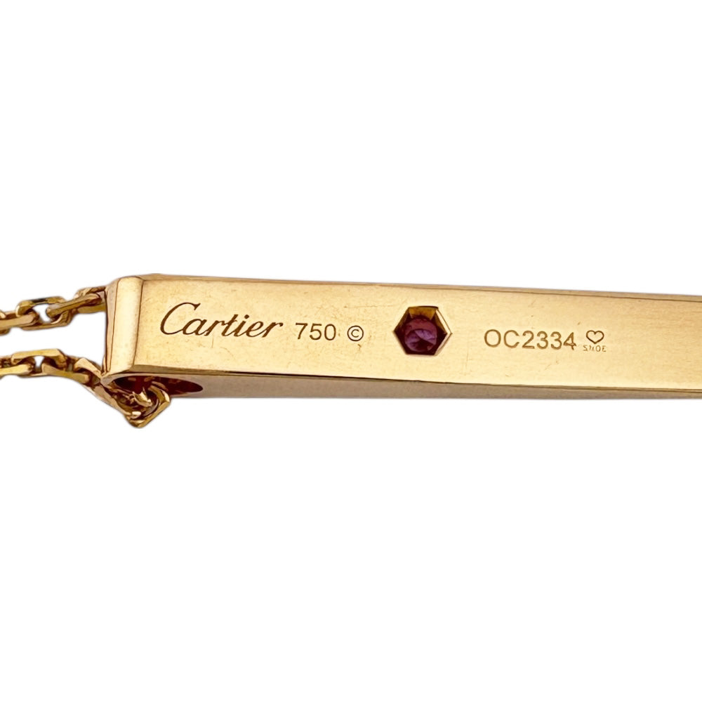 CARTIER カルティエ ラブプレート ネックレス 18金 K18ピンクゴールド