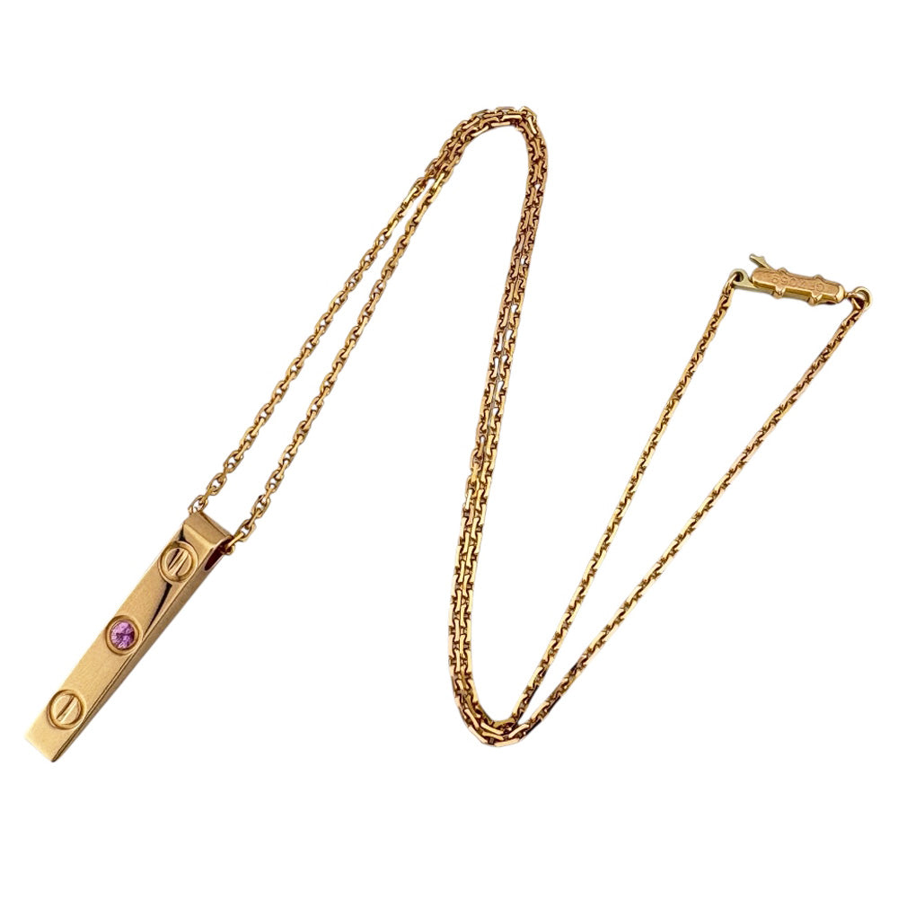 CARTIER カルティエ ラブプレート ネックレス 18金 K18ピンクゴールド