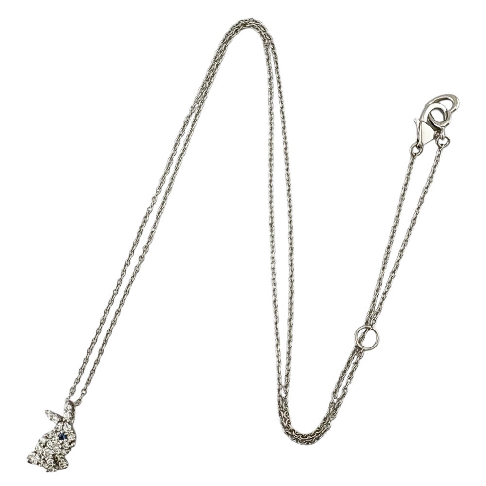 K18 ホワイトゴールド　ダイヤモンド金　N ネックレス　ポンテヴェッキオ Ponte Vecchio ポンテヴェキオ ネックレス 18金 K18ホワイトゴールド