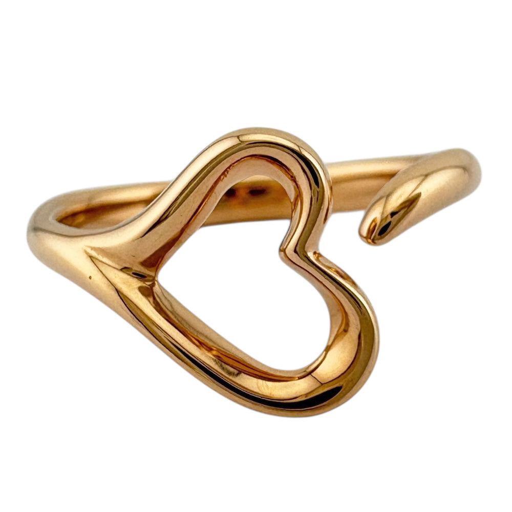 【極美品】 ティファニー オープンハート リング 約16号 A455 TIFFANY&Co. ティファニー オープンハート リング 指輪 6.5号 18