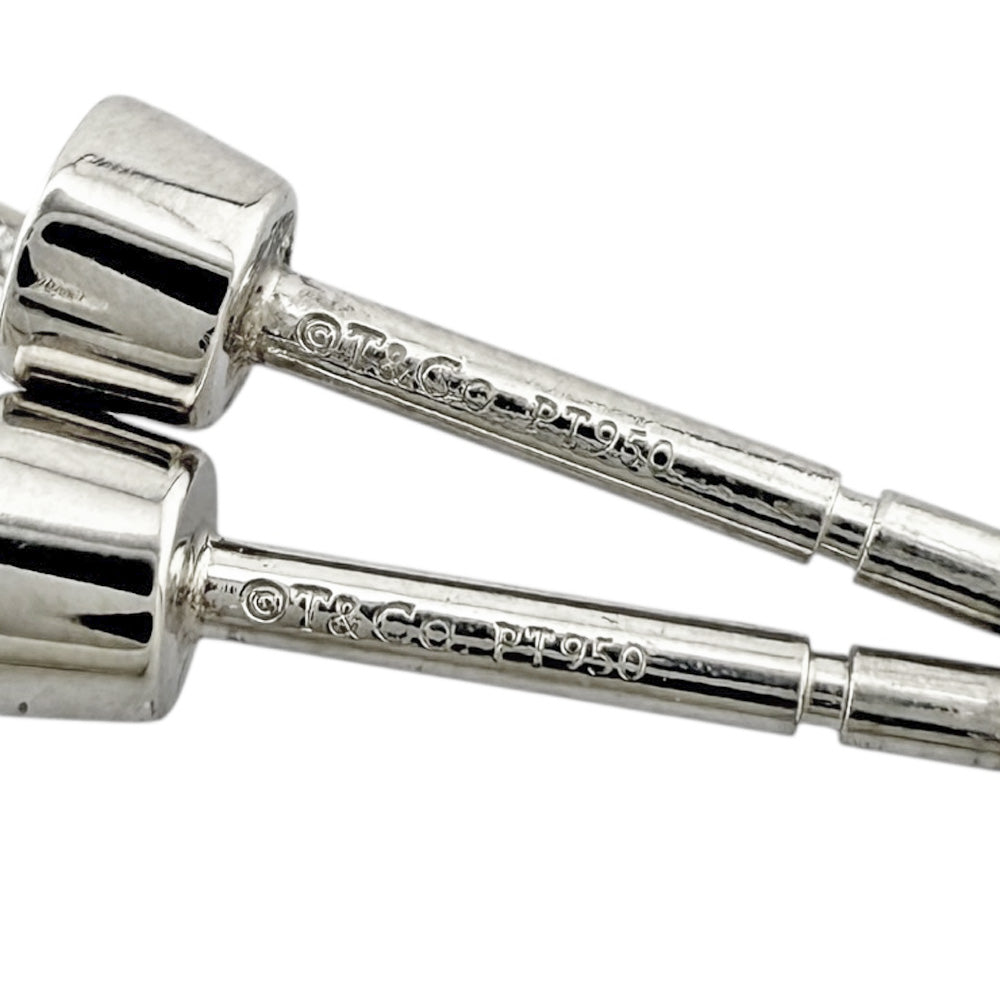 ティファニー プラチナ ティアドロップ クリスタル ピアス Pt950 片耳