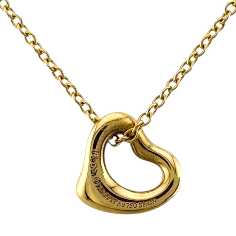 TIFFANY&Co. ティファニー オープンハート ネックレス 18金 K18