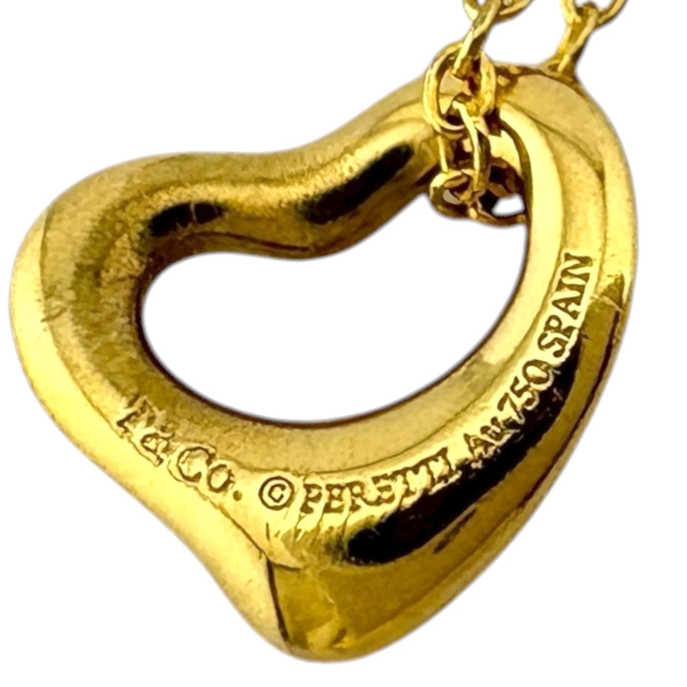 TIFFANY&Co. ティファニー オープンハート ネックレス 18金 K18