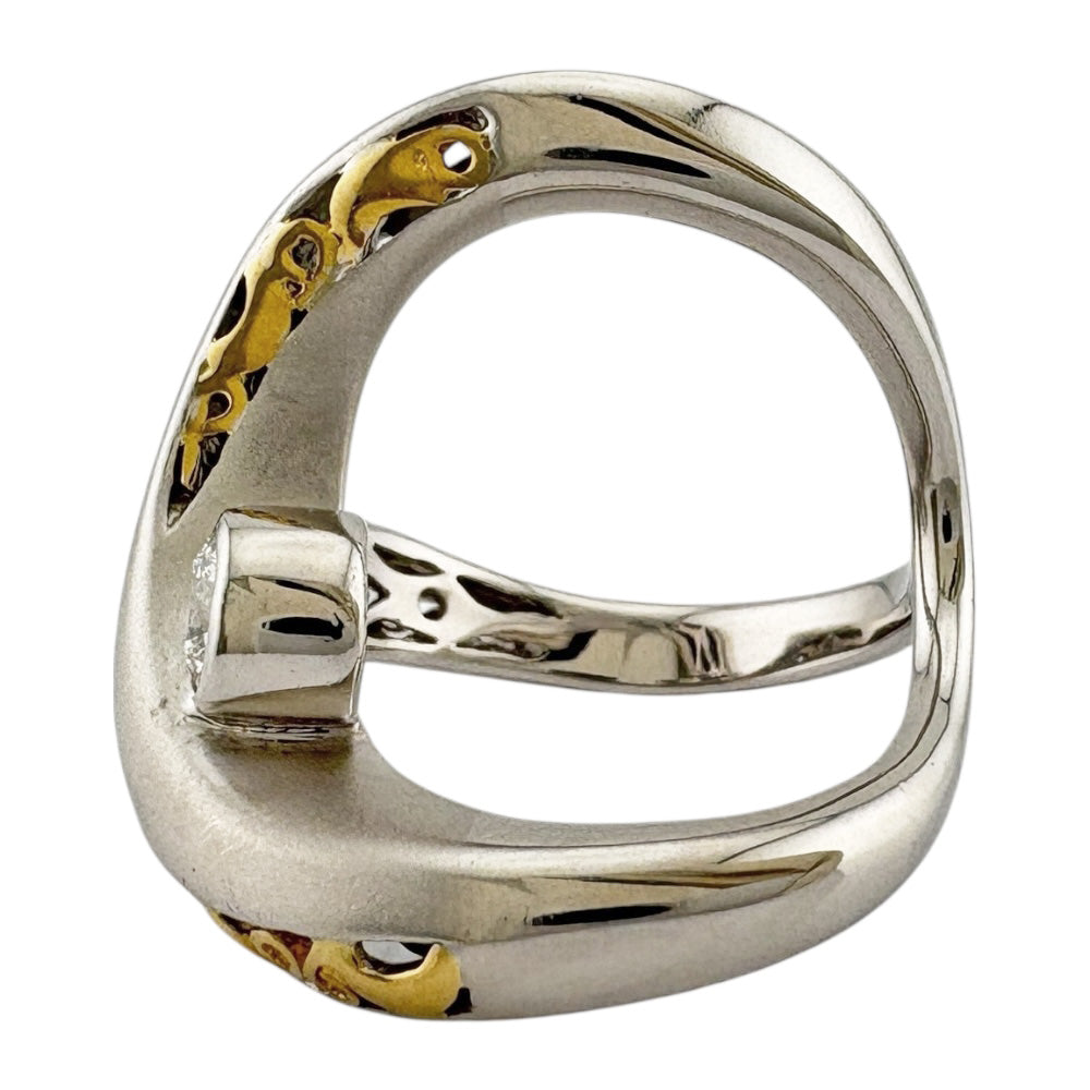 K18 18金　リング　15号 オシャレな ロープチェーン リング 指輪 18金 k18 18k