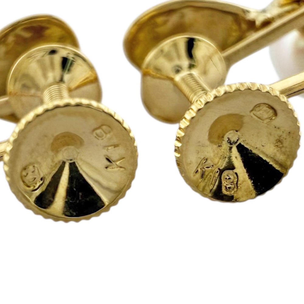 K18ミキモトMIKIMOTOアコヤパールイヤリング【片耳用】 MIKIMOTO ミキモト イヤリング あこや真珠 5.0~7.6mm アコヤ