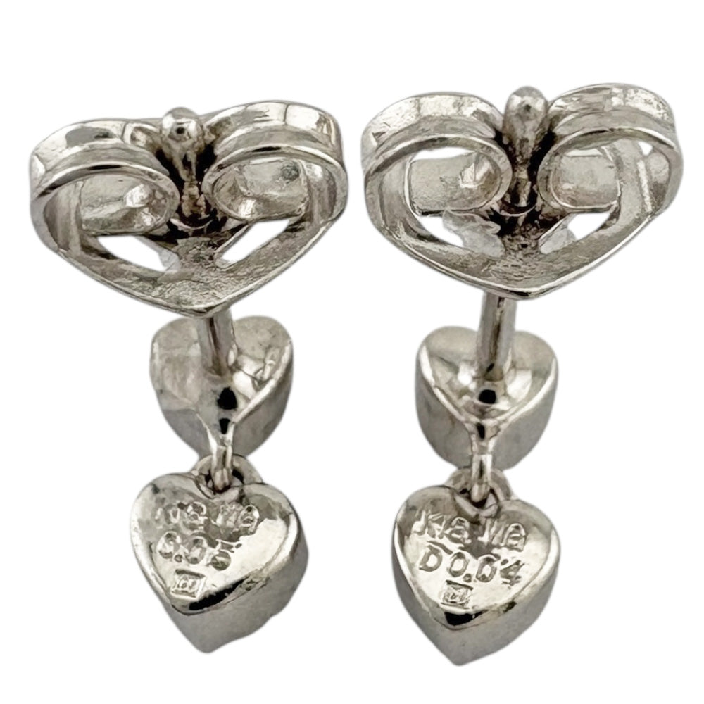 Ponte Vecchio ポンテヴェキオ ピアス 18金 K18ホワイトゴールド