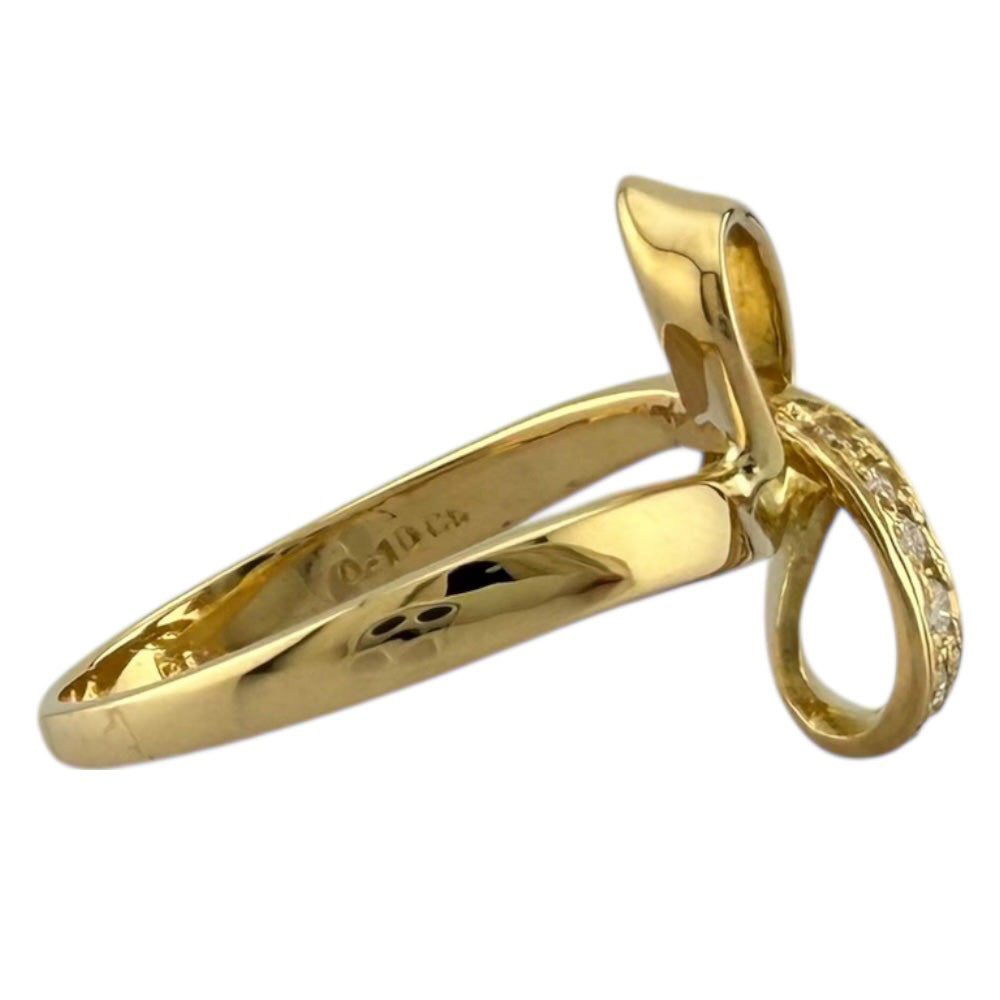 MIKIMOTO ミキモト リング 指輪 9号 18金 K18イエローゴールド