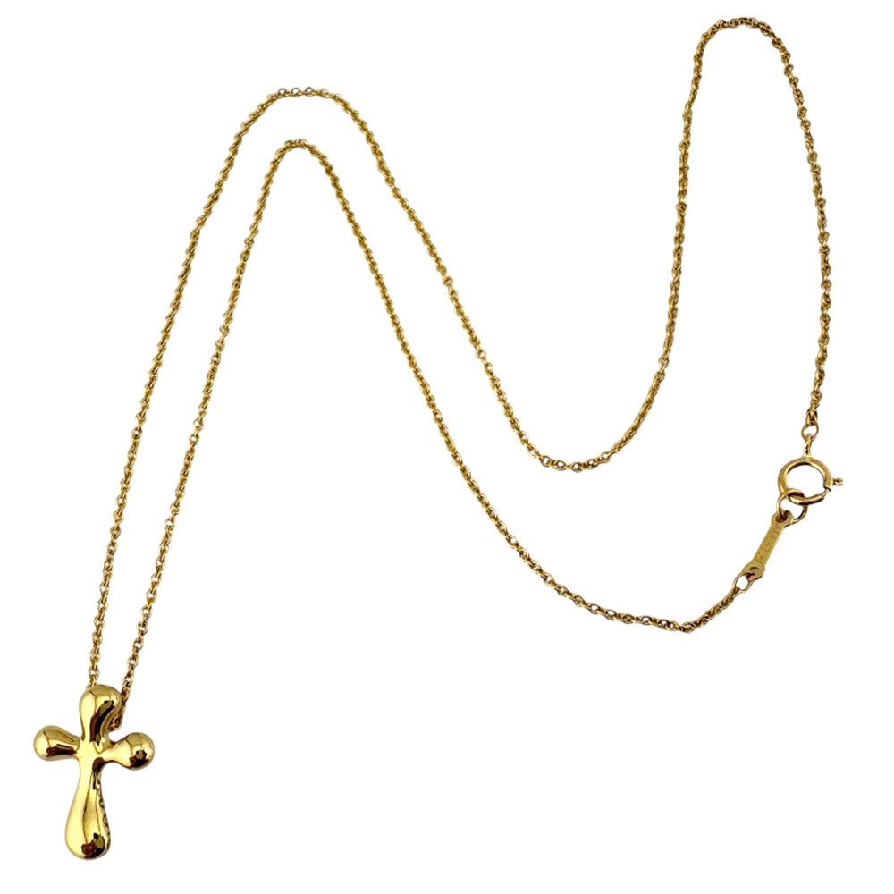 TIFFANY&Co. ティファニー スモールクロス ネックレス 18金 K18