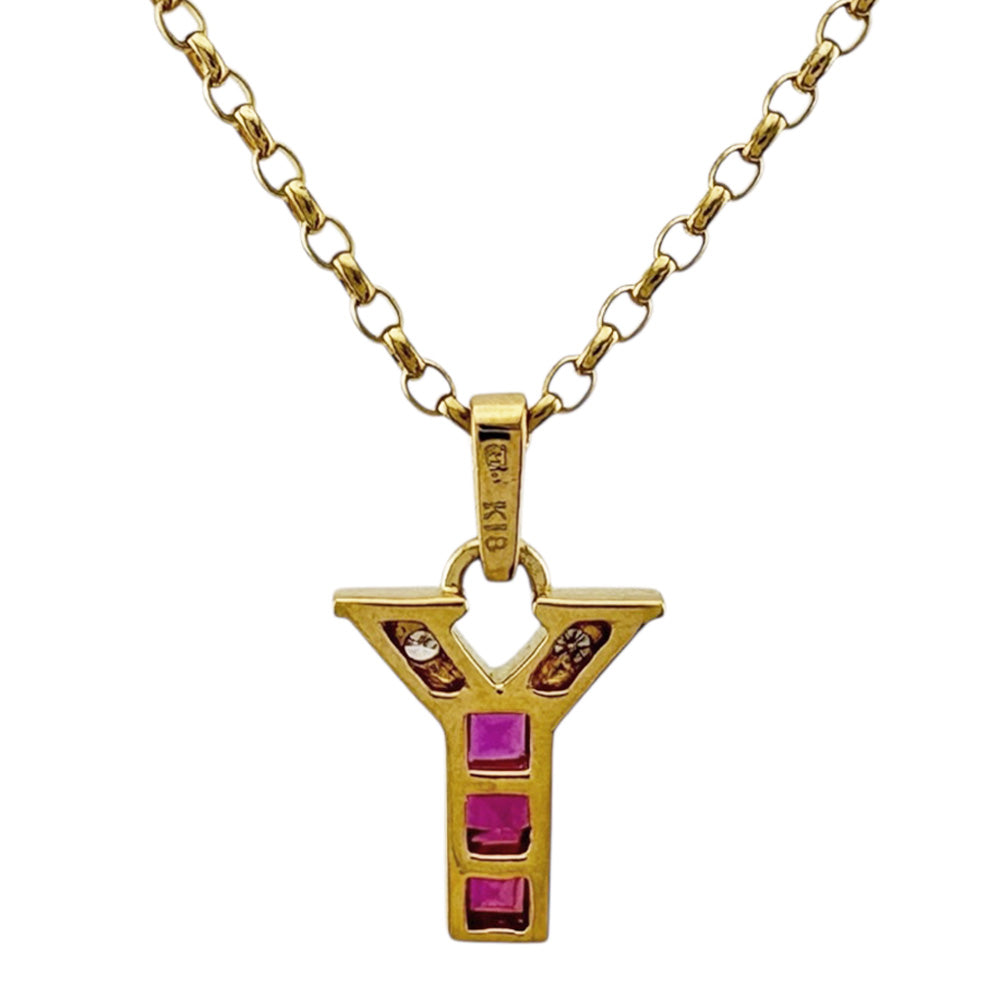 MIKIMOTO ミキモト ネックレス 18金 K18イエローゴールド ルビー